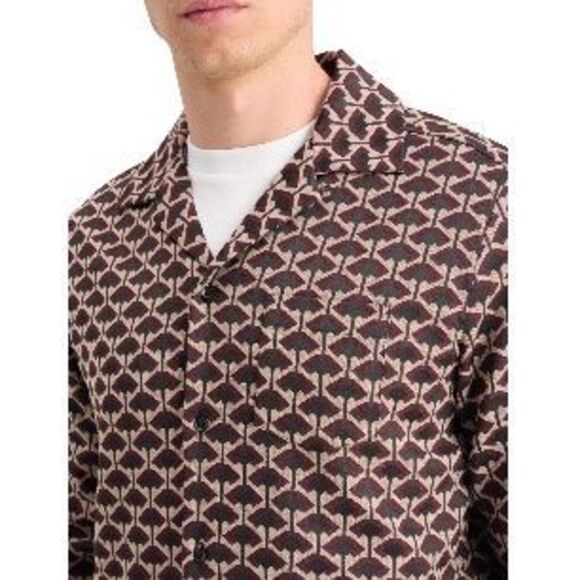 Scotch & Soda NWT Regular-Fit Jacquard Shirt Beige Large - Picture 5 of 6